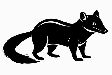 civet sihouette black vector