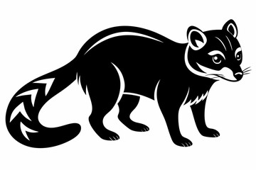 civet sihouette black vector