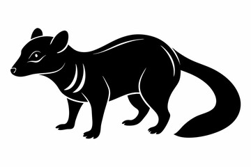 civet sihouette black vector