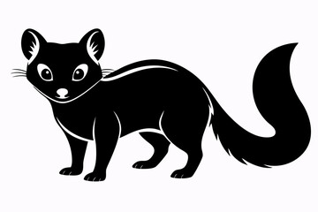 civet sihouette black vector