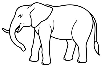 Minimalist Elephant Vector