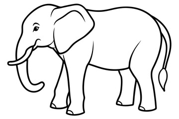 Minimalist Elephant Vector