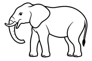 Minimalist Elephant Vector