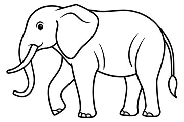 Minimalist Elephant Vector
