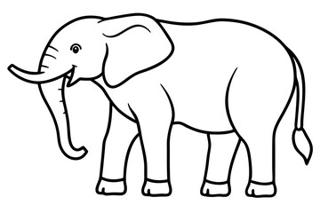 Minimalist Elephant Vector