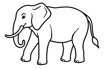 Minimalist Elephant Vector