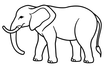 Minimalist Elephant Vector