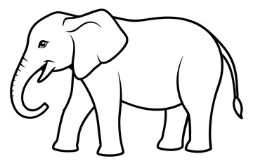 Minimalist Elephant Vector