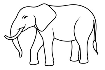 Minimalist Elephant Vector