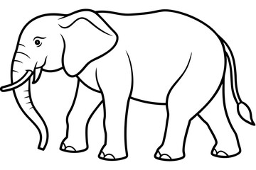 Minimalist Elephant Vector