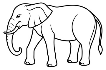 Minimalist Elephant Vector