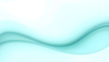 flowing, translucent teal waves against a stark white background, creating a sense of gentle movement and ethereal beauty.