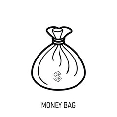 Money Bag Logo Vector Design in Rich and Minimal Style