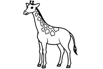 Minimalist Giraffe Sketch