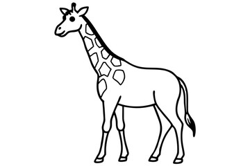 Minimalist Giraffe Sketch