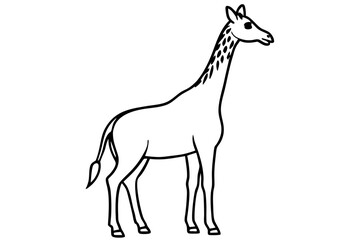 Minimalist Giraffe Sketch