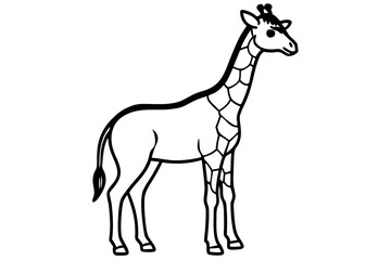Minimalist Giraffe Sketch