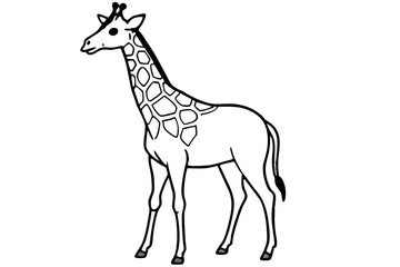 Minimalist Giraffe Sketch