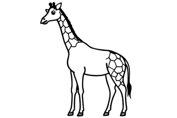 Minimalist Giraffe Sketch