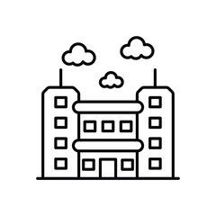 Modern Apartments icon vector stock illustration