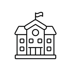 School  icon vector stock illustration