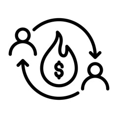 Collusion outline icon. conspiracy black line illustration.