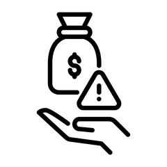 Illegal Money outline icon. corruption black line illustration.