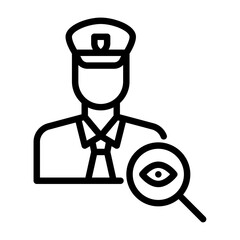 Police Investigation outline icon. investigation black line illustration.