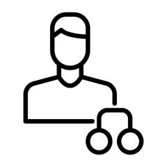 Defendant outline icon. criminal black line illustration.
