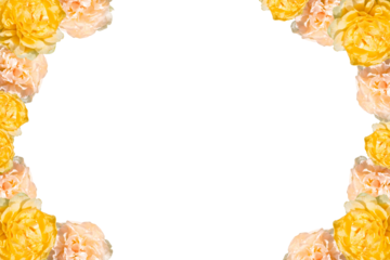 Yellow flower frame isolated