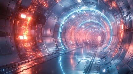 Obraz premium Futuristic Tunnel Interior