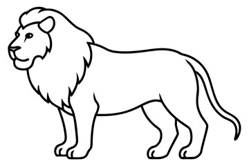 Minimalist Lion Vector