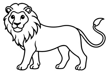 Minimalist Lion Vector