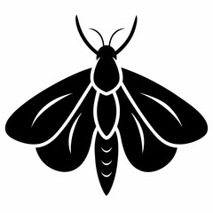Black Moth Icon – Clean Vector Design