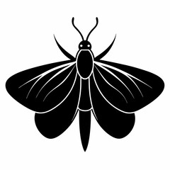Black Moth Icon – Clean Vector Design