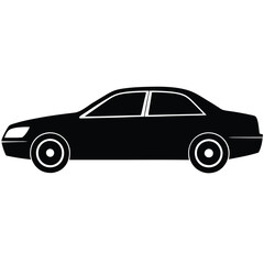 Front Side View of A Sedan Car Vector – Modern Vehicle Illustration for Automotive, Transport & Design Projects