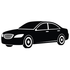 Front Side View of A Sedan Car Vector – Modern Vehicle Illustration for Automotive, Transport & Design Projects