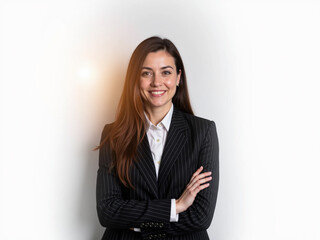 Fototapeta premium Professional Portrait of Confident Woman in Studio with Natural Expression and Modern Style 