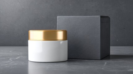 High-end luxury cosmetic packaging design featuring a white square paper box, emphasizing elegance and sophistication in product presentation, showcasing both functionality and brand value.