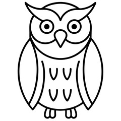 Minimalist Owl Line Art