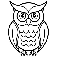 Minimalist Owl Line Art