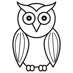 Minimalist Owl Line Art