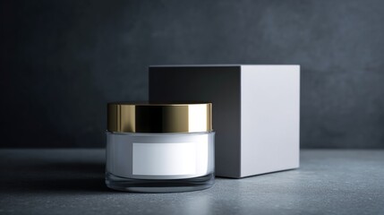 High-end luxury cosmetic packaging design featuring a white square paper box, emphasizing elegance and sophistication in product presentation, showcasing both functionality and brand value.