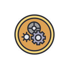Fototapeta premium Clock repair colored icons, minimalist vector illustration ,simple transparent graphic element .Isolated on white background