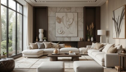 Serene Modern Living Room Interior Design