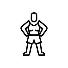 Black  line icon for body language