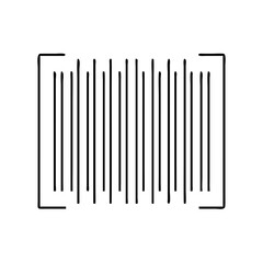 barcode icon, barcode line art - simple line art of barcode, perfect for barcode logos and icons