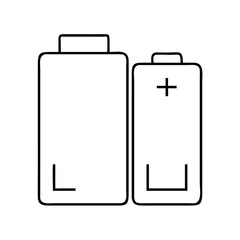 battery icon, battery line art - simple line art of battery, perfect for battery logos and icons