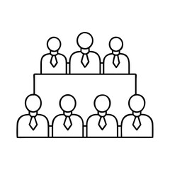 board of directors icon, board of directors line art - simple line art of board of directors, perfect for board of directors logos and icons