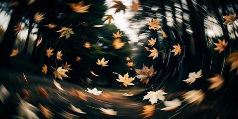 Each leaf twirls like a tiny dancer, celebrating the change of seasons.
